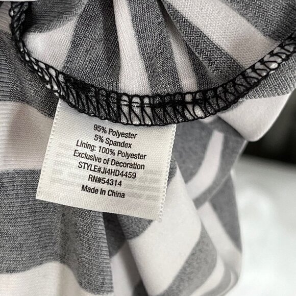 A.N.A Black White Stripe Halter Dress Size Large - Picture 7 of 7